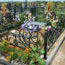 Оградка для могилы из художественной ковки металла